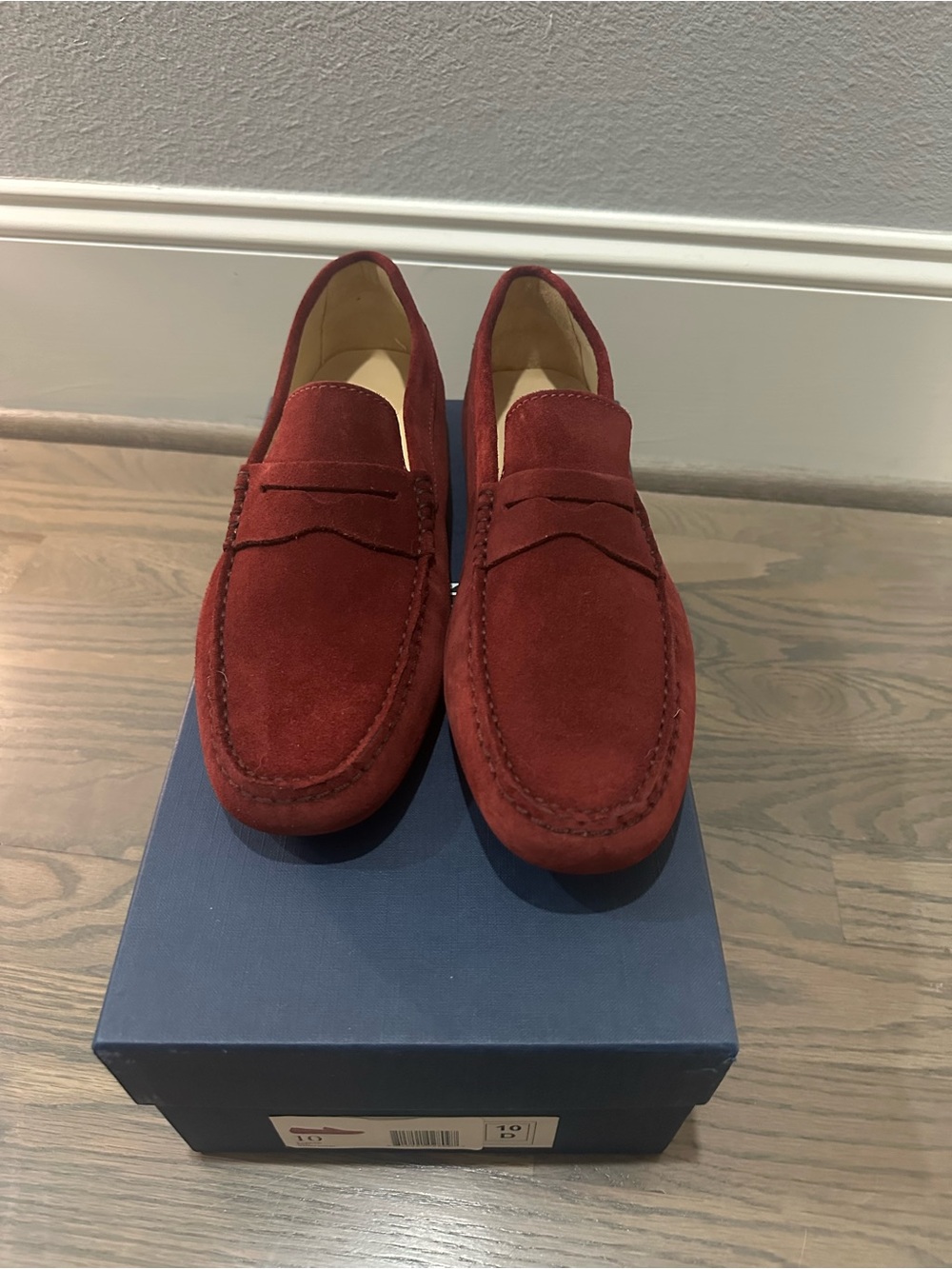 Jack Erwin Parker Burgundy Suede Loafers for Men